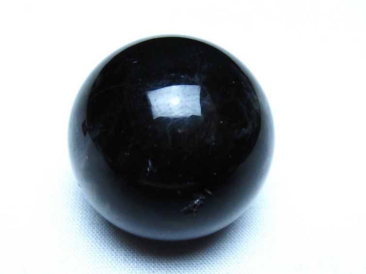 モリオン 純天然 黒水晶 丸玉 34mm [t220-10112] 1枚目