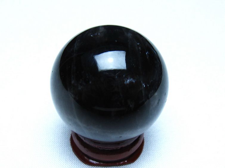 モリオン 純天然 黒水晶 丸玉 35mm [t220-10119] 3枚目