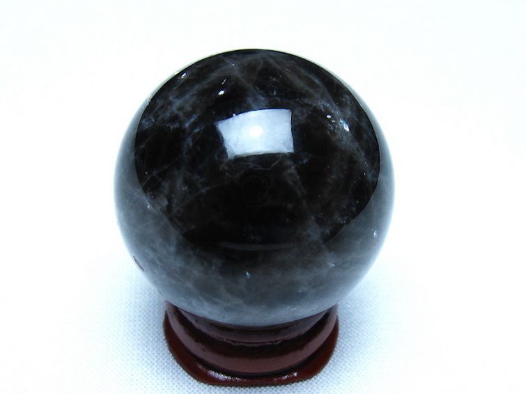 モリオン 純天然 黒水晶 丸玉 35mm [t220-10120] 3枚目