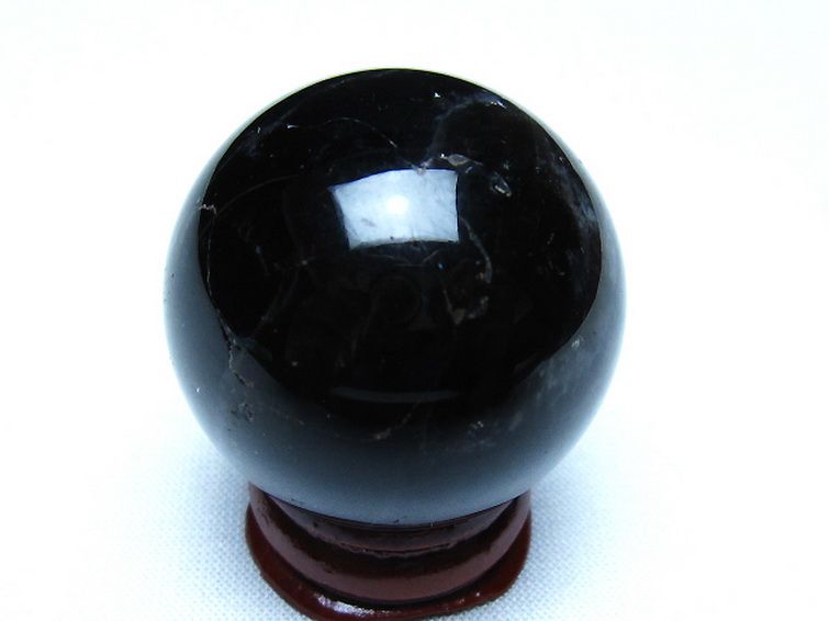 モリオン 純天然 黒水晶 丸玉 35mm [t220-10126] 3枚目