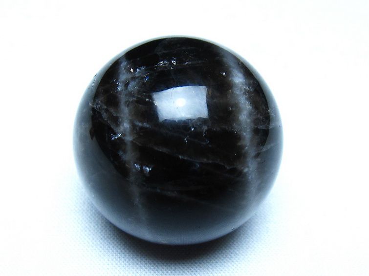 モリオン 純天然 黒水晶 丸玉 35mm [t220-10129] 1枚目