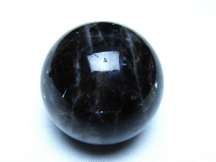 モリオン 純天然 黒水晶 丸玉 35mm [t220-10134] 1枚目