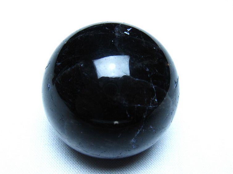 モリオン 純天然 黒水晶 丸玉 35mm [t220-10138] 1枚目