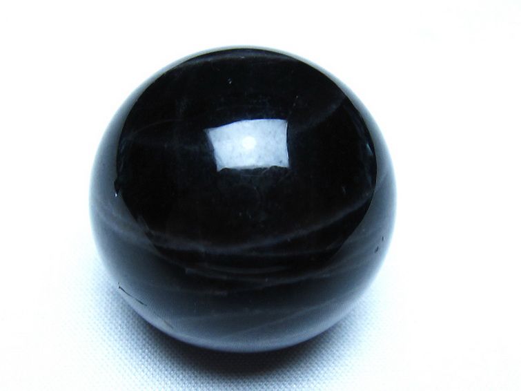 モリオン 純天然 黒水晶 丸玉 36mm [t220-10164] 1枚目