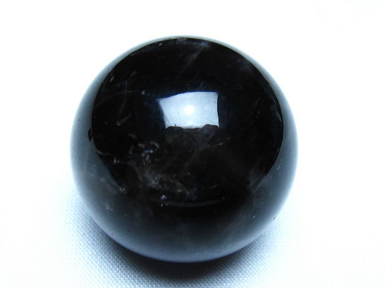 モリオン 純天然 黒水晶 丸玉 36mm [t220-10175] 1枚目
