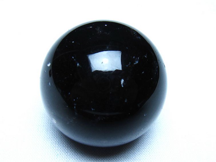 モリオン 純天然 黒水晶 丸玉 35mm [t220-10185] 1枚目