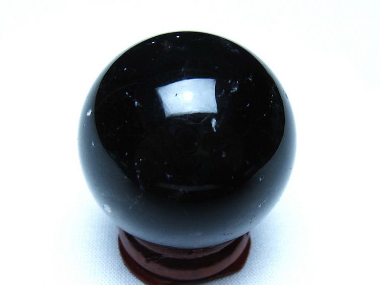 モリオン 純天然 黒水晶 丸玉 35mm [t220-10185] 3枚目