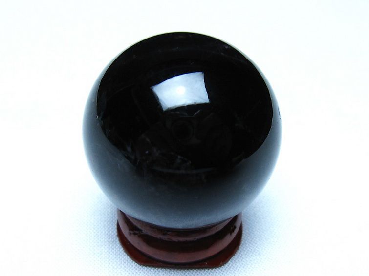 モリオン 純天然 黒水晶 丸玉 35mm [t220-10195] 3枚目