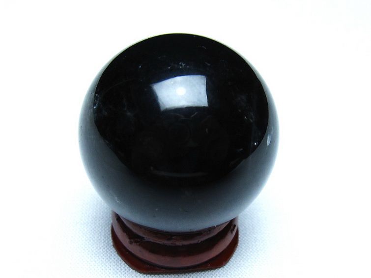 モリオン 純天然 黒水晶 丸玉 34mm [t220-10202] 3枚目