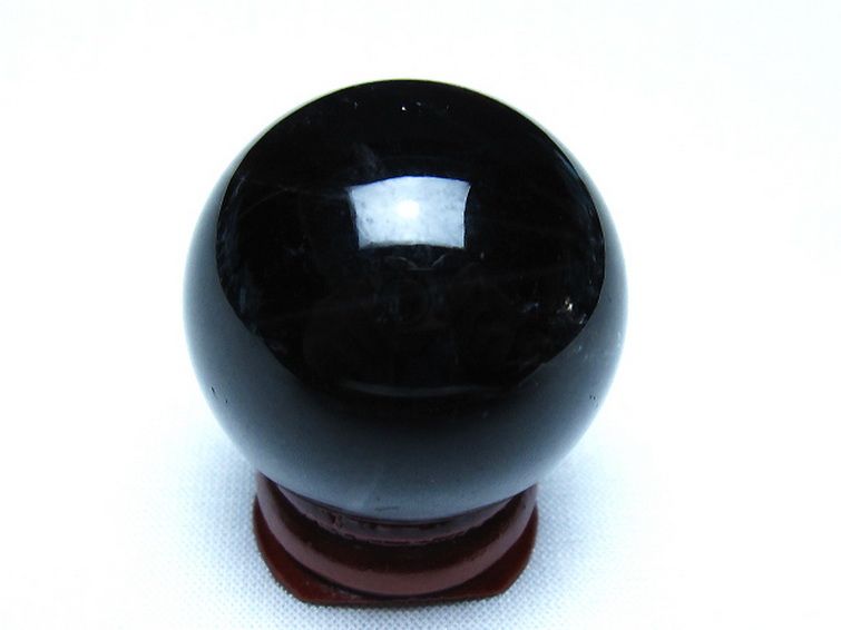 モリオン 純天然 黒水晶 丸玉 34mm [t220-10211] 3枚目