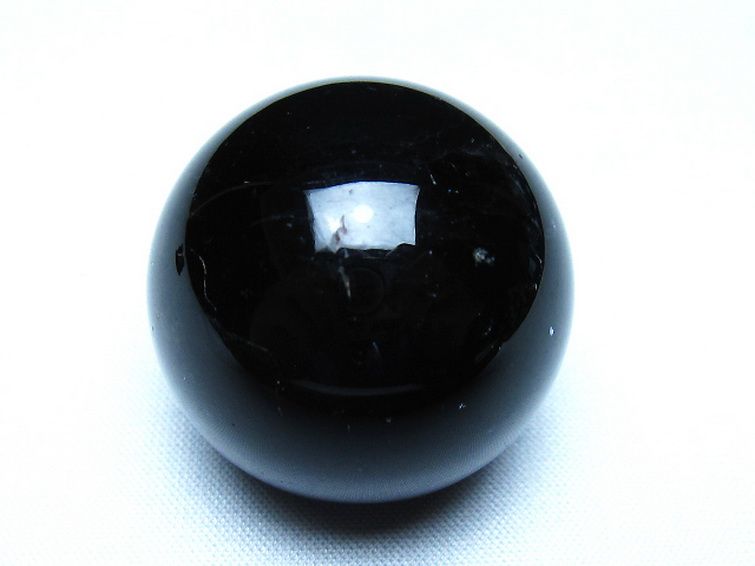 モリオン 純天然 黒水晶 丸玉 35mm [t220-10245] 1枚目