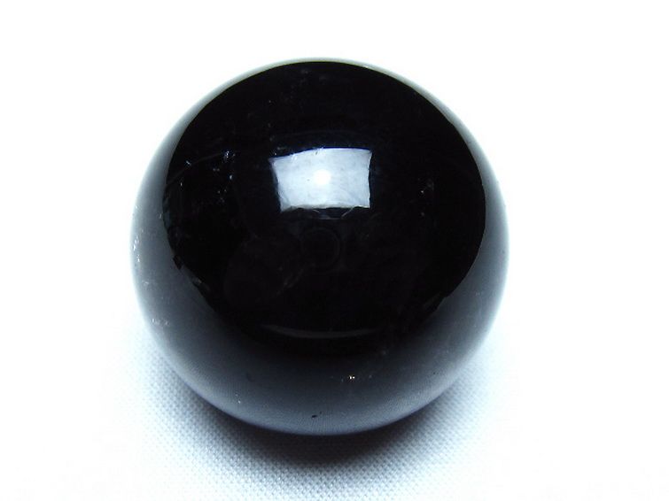 モリオン 純天然 黒水晶 丸玉 36mm [t220-10256] 1枚目