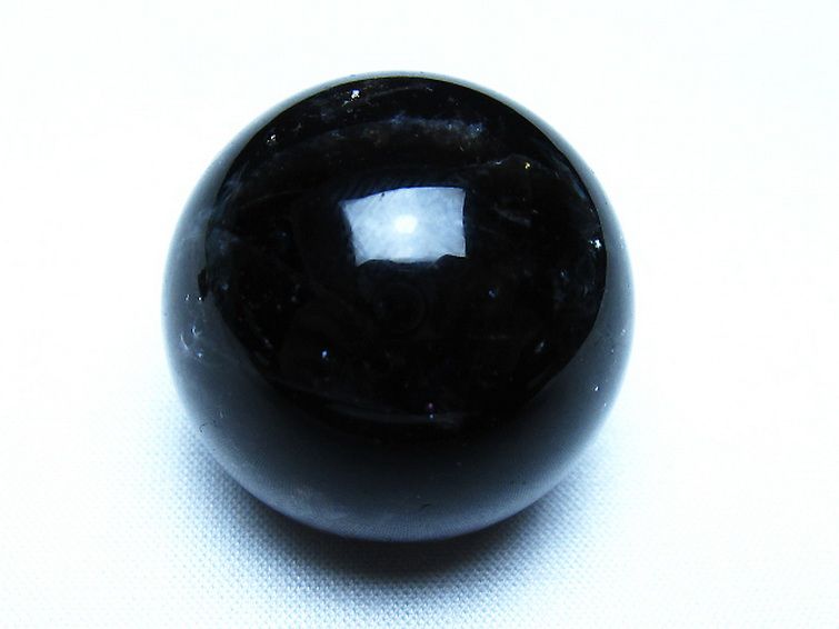 モリオン 純天然 黒水晶 丸玉 34mm [t220-10371] 1枚目