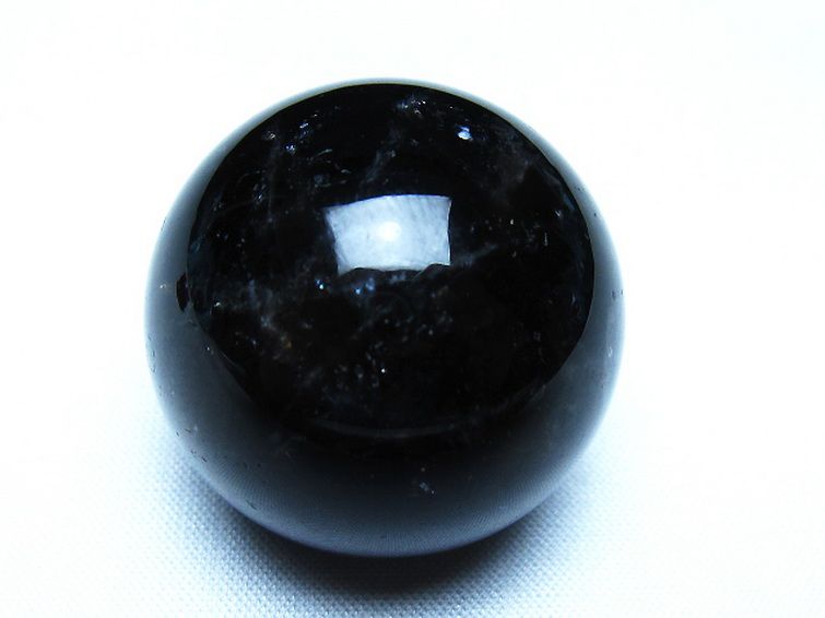 モリオン 純天然 黒水晶 丸玉 34mm [t220-10374] 1枚目