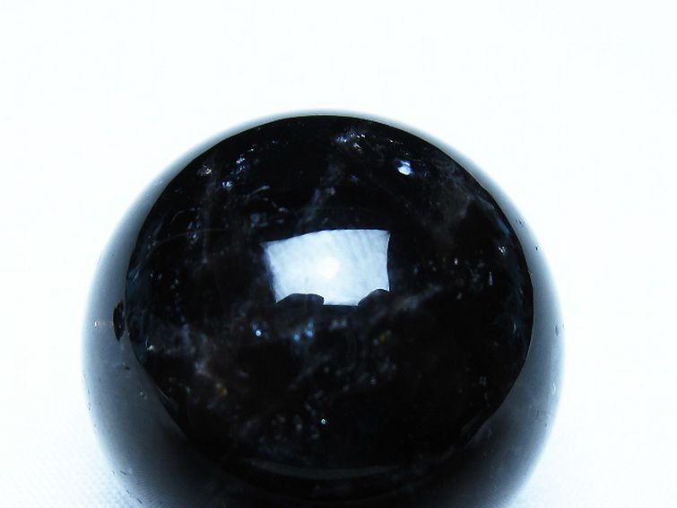 モリオン 純天然 黒水晶 丸玉 34mm [t220-10374] 2枚目