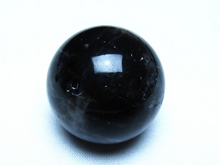モリオン 純天然 黒水晶 丸玉 34mm [t220-10378] 1枚目