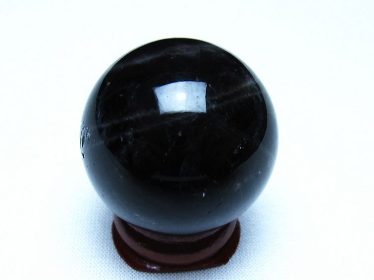 モリオン 純天然 黒水晶 丸玉 34mm [t220-10380] 3枚目