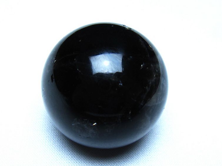 モリオン 純天然 黒水晶 丸玉 35mm [t220-10416] 1枚目