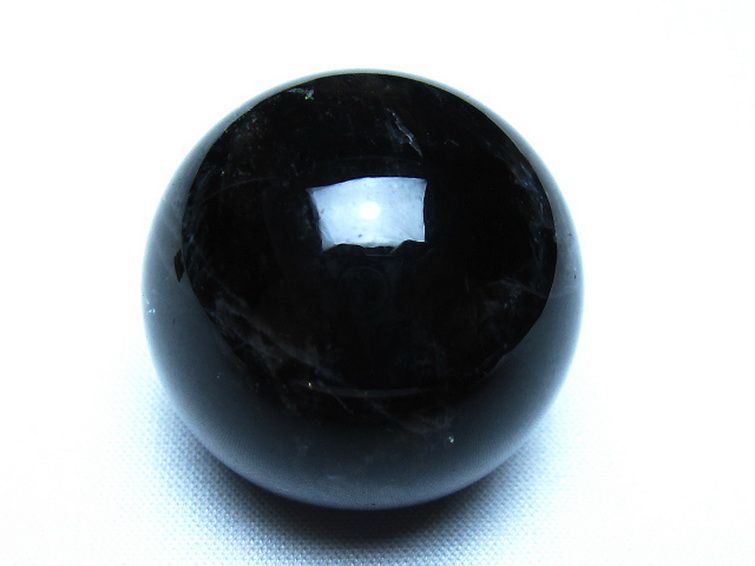 モリオン 純天然 黒水晶 丸玉 35mm [t220-10430] 1枚目