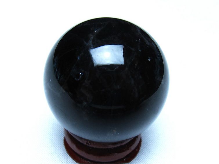 モリオン 純天然 黒水晶 丸玉 35mm [t220-10436] 3枚目
