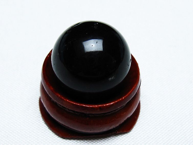モリオン 純天然 黒水晶 丸玉 17mm [T220-8684] 3枚目