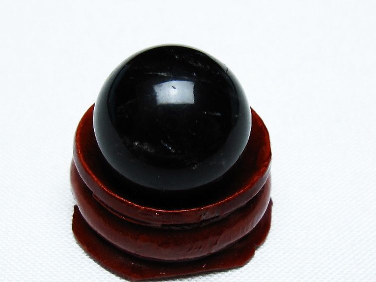 モリオン 純天然 黒水晶 丸玉 18mm [T220-8691] 3枚目