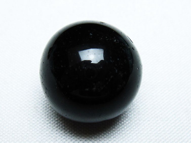 モリオン 純天然 黒水晶 丸玉 19mm [T220-8726] 1枚目
