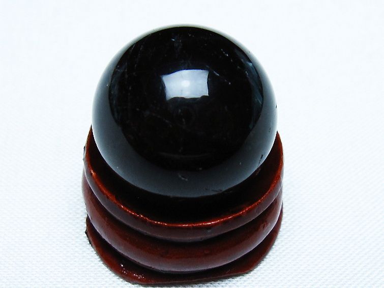 モリオン 純天然 黒水晶 丸玉 20mm [T220-9299] 3枚目