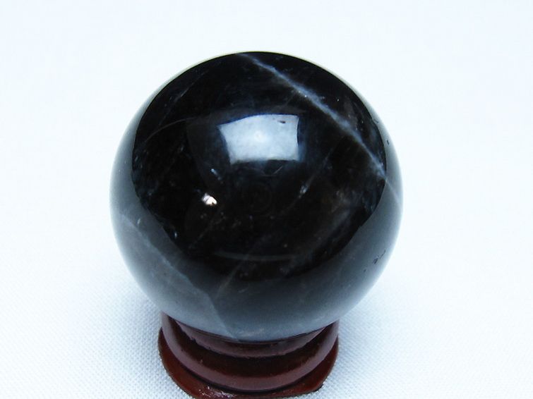 モリオン 純天然 黒水晶 丸玉 35mm [t220-9816] 3枚目