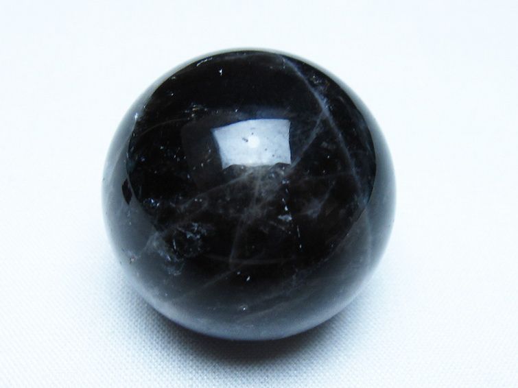 モリオン 純天然 黒水晶 丸玉 35mm [t220-9818] 1枚目