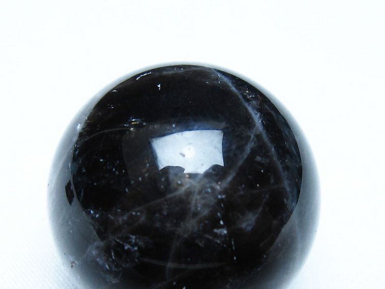 モリオン 純天然 黒水晶 丸玉 35mm [t220-9818] 2枚目