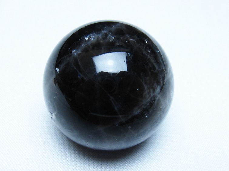 モリオン 純天然 黒水晶 丸玉 35mm [t220-9827] 1枚目
