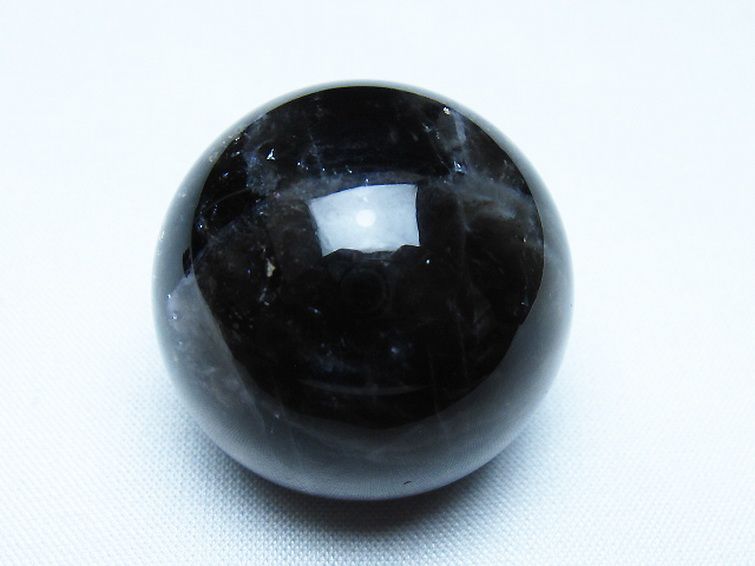 モリオン 純天然 黒水晶 丸玉 34mm [t220-9841] 1枚目