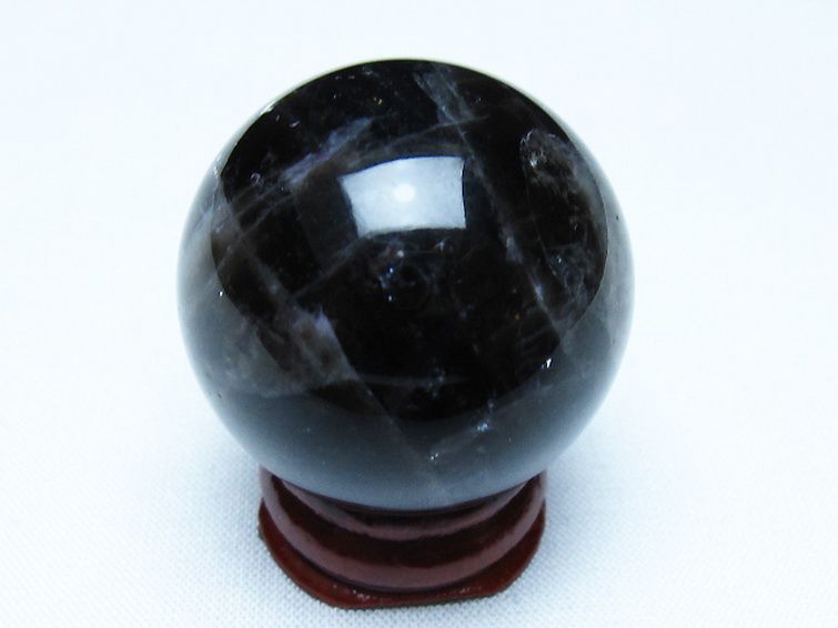 モリオン 純天然 黒水晶 丸玉 34mm [t220-9841] 3枚目