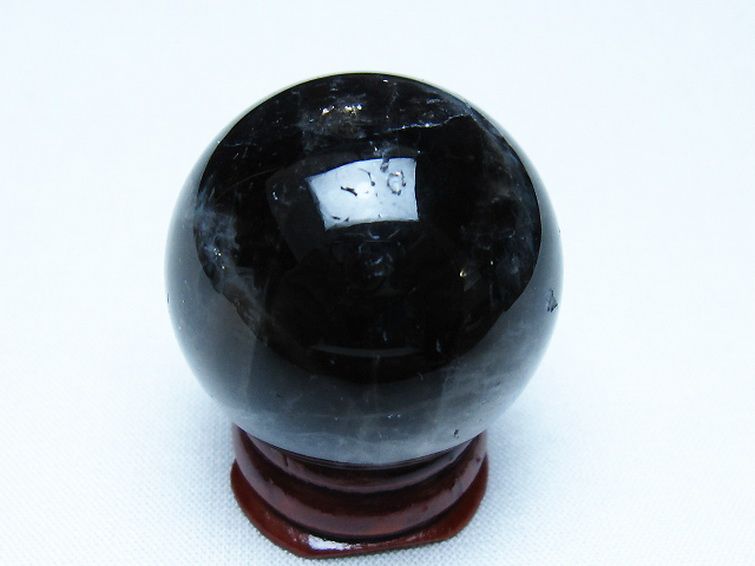 モリオン 純天然 黒水晶 丸玉 34mm [t220-9857] 3枚目