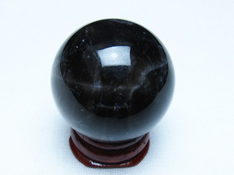 モリオン 純天然 黒水晶 丸玉 34mm [t220-9860]