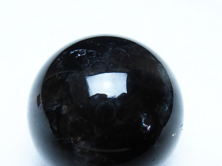 モリオン 純天然 黒水晶 丸玉 34mm [t220-9881] 2枚目