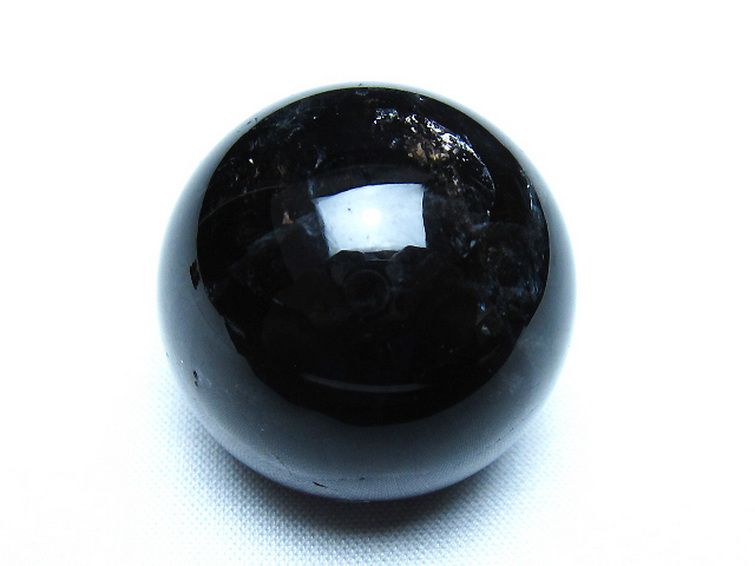 モリオン 純天然 黒水晶 丸玉 34mm [t220-9898] 1枚目