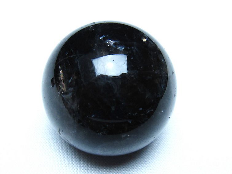 モリオン 純天然 黒水晶 丸玉 34mm [t220-9899] 1枚目