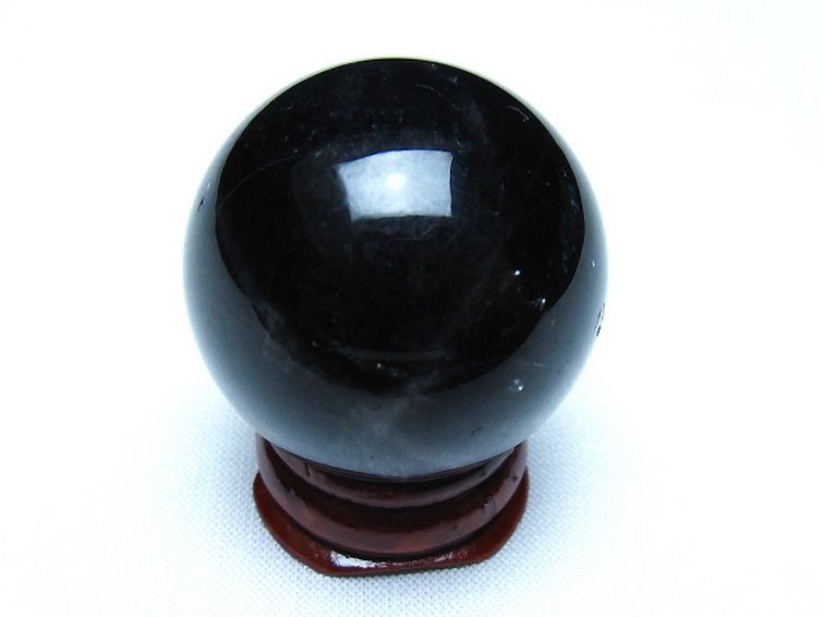 モリオン 純天然 黒水晶 丸玉 34mm [t220-9901] 3枚目
