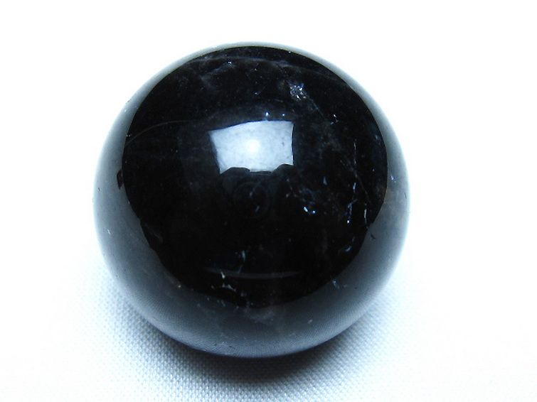 モリオン 純天然 黒水晶 丸玉 34mm [t220-9903] 1枚目