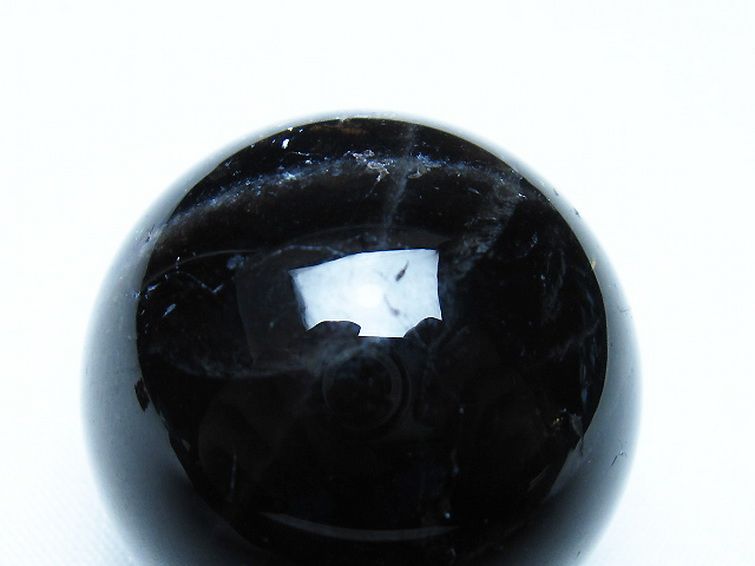 モリオン 純天然 黒水晶 丸玉 34mm [t220-9908] 2枚目
