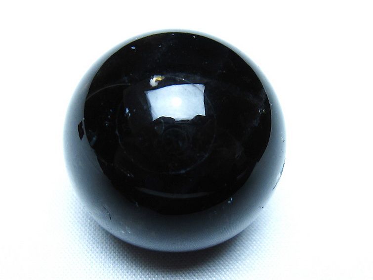 モリオン 純天然 黒水晶 丸玉 34mm [t220-9914] 1枚目