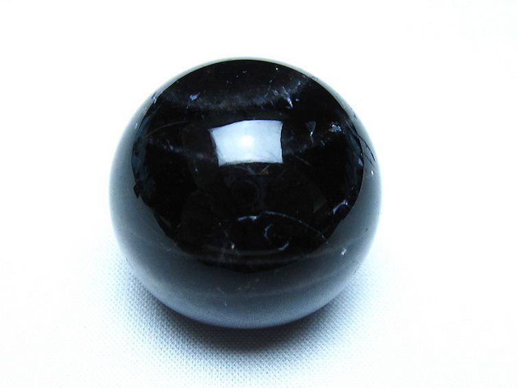 モリオン 純天然 黒水晶 丸玉 34mm [t220-9919] 1枚目