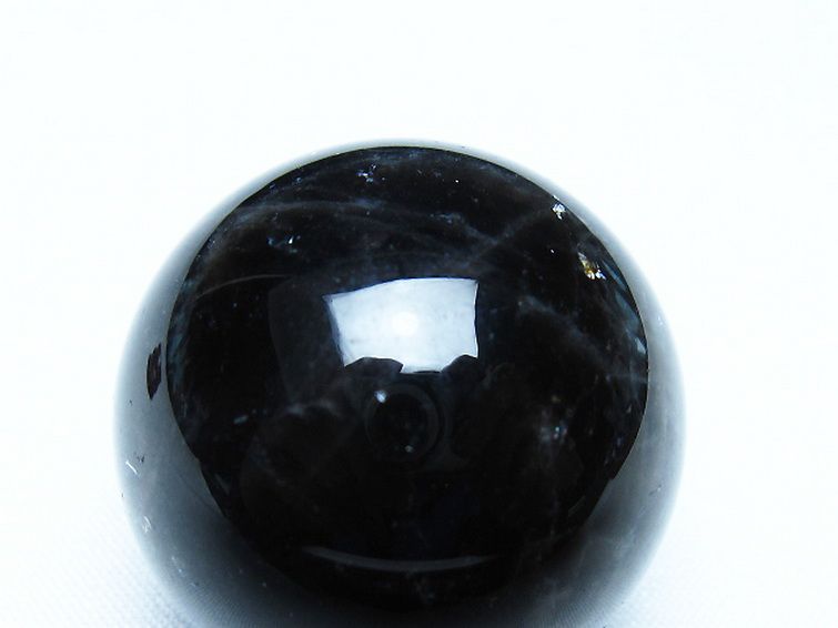 モリオン 純天然 黒水晶 丸玉 34mm [t220-9929] 2枚目