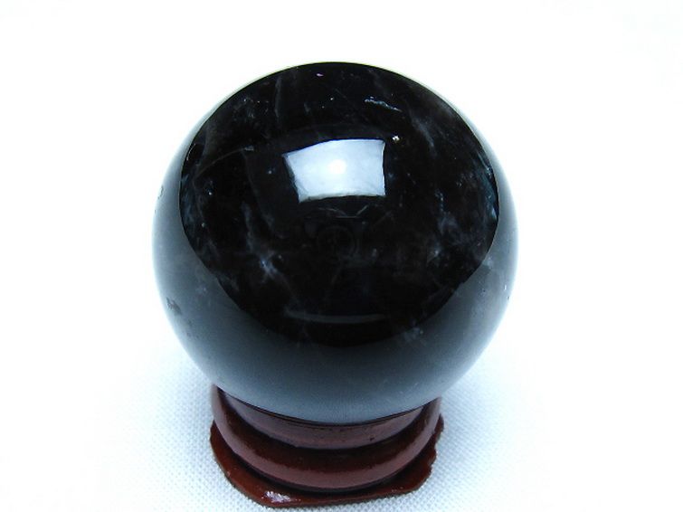 モリオン 純天然 黒水晶 丸玉 34mm [t220-9933] 3枚目