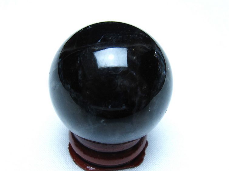 モリオン 純天然 黒水晶 丸玉 34mm [t220-9935] 3枚目