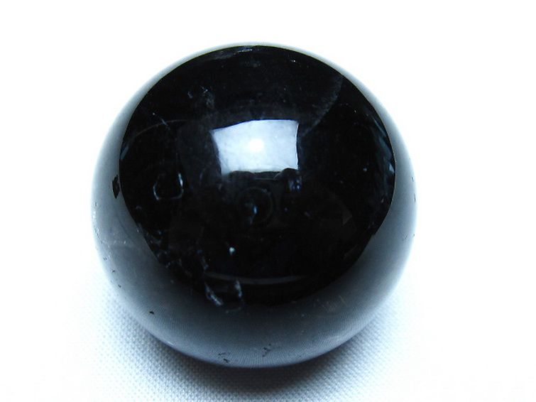 モリオン 純天然 黒水晶 丸玉 35mm [t220-9943] 1枚目