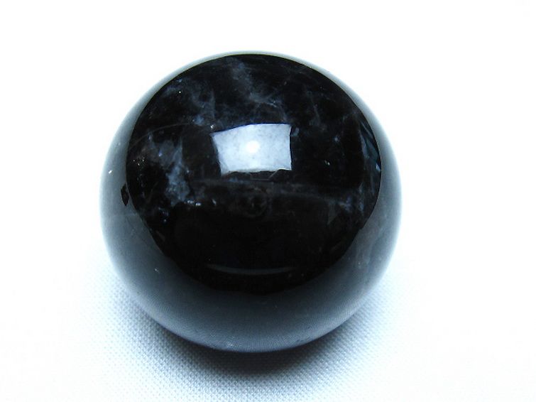 モリオン 純天然 黒水晶 丸玉 35mm [t220-9946] 1枚目