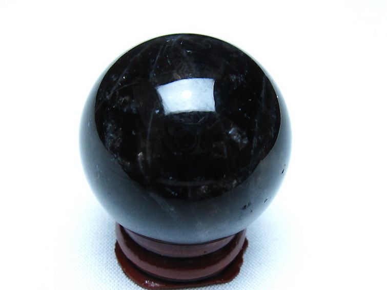 モリオン 純天然 黒水晶 丸玉 35mm [t220-9954] 3枚目